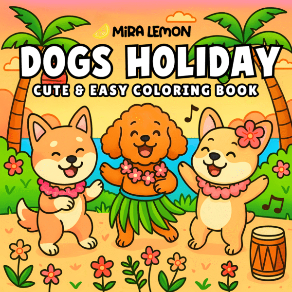 Dogs Holiday coloring book