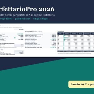 ForfettarioPro 2026 — Cruscotto fiscale per partite IVA forfettarie